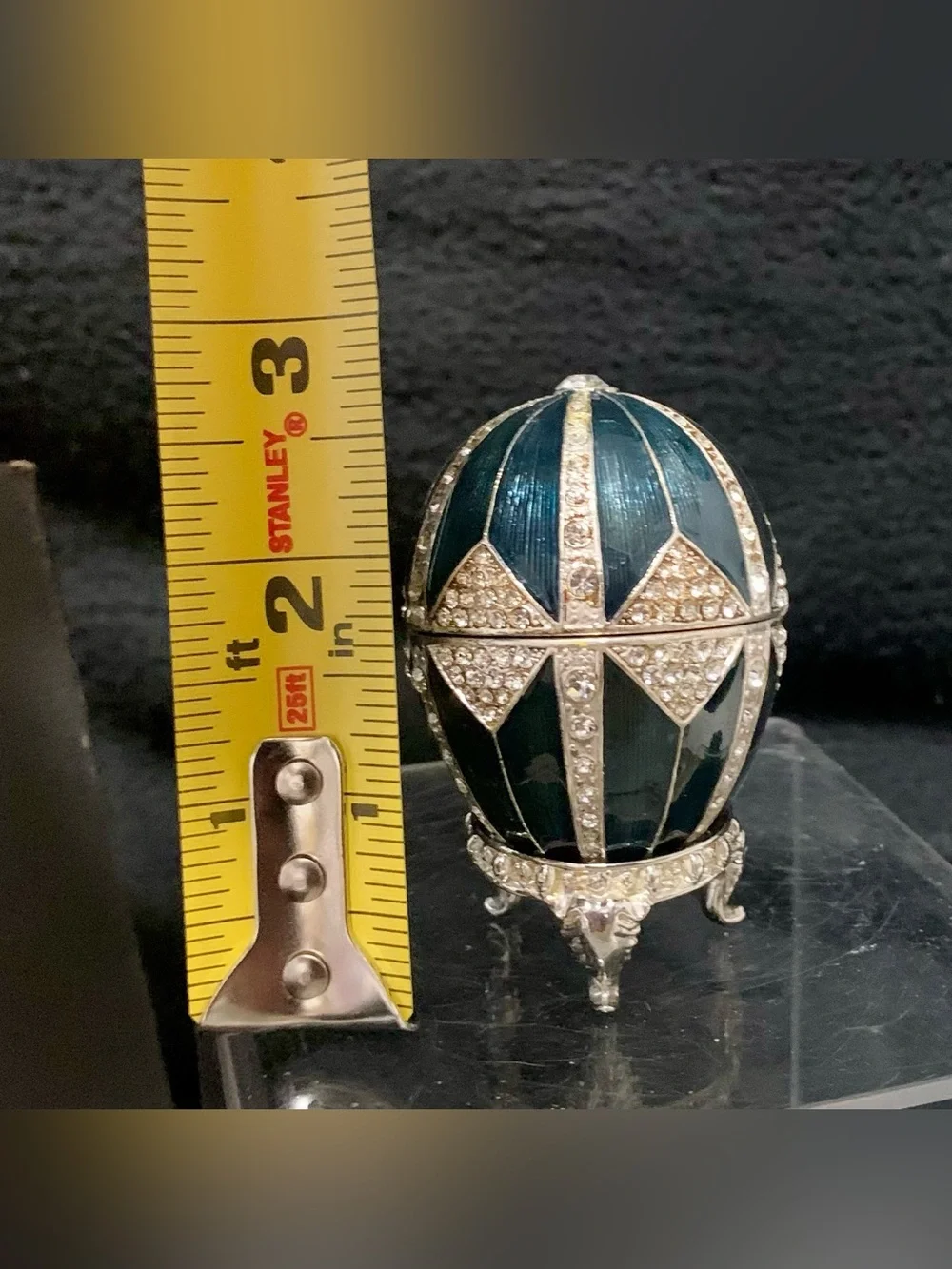 ✨ Fitz & Floyd Fabergé-Inspired Jeweled Egg Wine Charm Set – (6) Charms